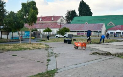 Esquel: Avanzan las obras de restauración en la Plaza del Cielo