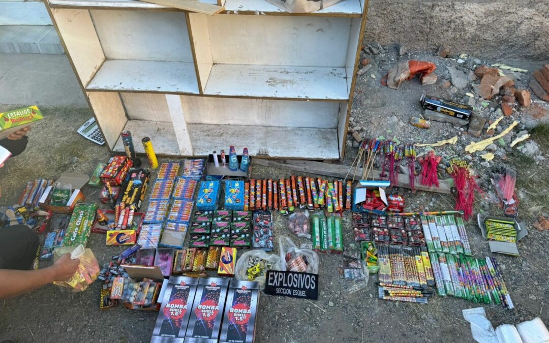 Esquel: El municipio y la Policía del Chubut desbarataron dos puntos de venta ilegal de pirotecnia