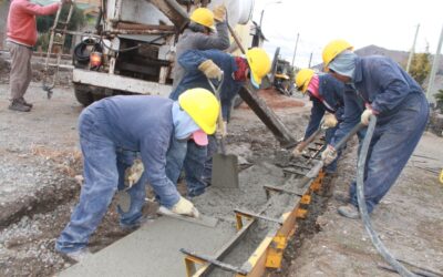 Esquel: Avanzan las obras de cordón cuneta