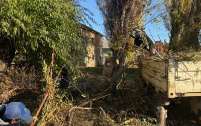 El municipio continúa con trabajos integrales de limpieza y mantenimiento en el arroyo Esquel