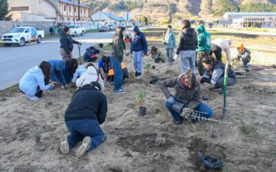 Esquel: La Municipalidad avanza con la puesta en valor de las plazoletas de Avenida Yrigoyen