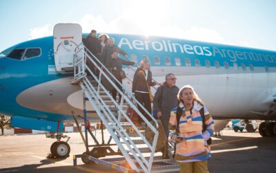 Esquel recibió el primer vuelo directo desde Córdoba de la temporada de invierno 2026