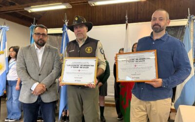 Taccetta participó de la firma del memorándum de hermandad entre el Parque Nacional Los Alerces y el Parque Nacional Eryri de Gales