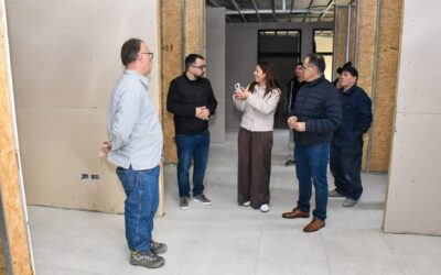 Taccetta y Wisky recorrieron la obra de ampliación del Hospital Zonal Esquel