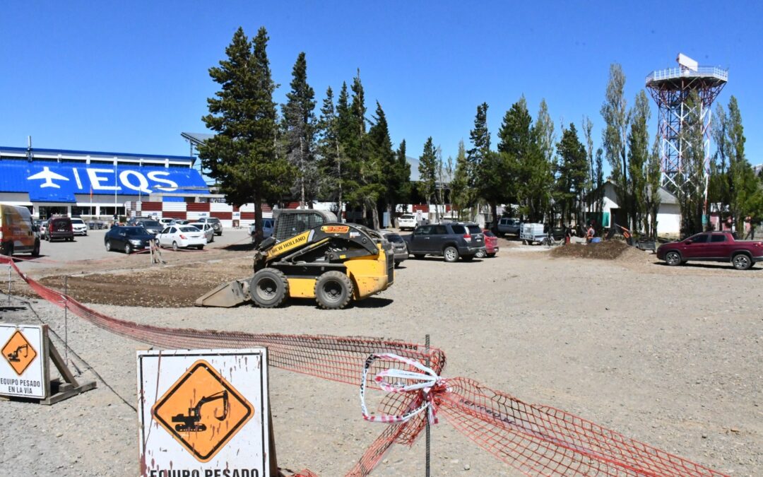 Comienzan las obras de renovación en el estacionamiento del Aeropuerto de Esquel